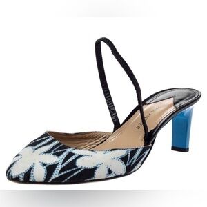 PAUL‎ ANDREW ITALY🇮🇹HANDMADE Floral Canvas & Leather Celestine Sandals 37.5